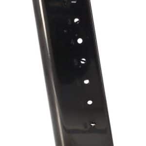 Black handgun magazine tilted upright, with numbered round-count holes from 1 to 6.