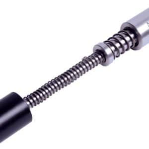 Flexible shaft screwdriver extension with a black handle on one end and a coiled metal shaft, designed to reach screws in tight spaces.