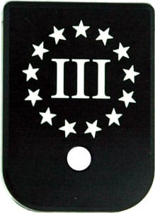 CRUXORD MAGAZINE BASE PLATE - 3% FLAG FITS MOST GLOCKS