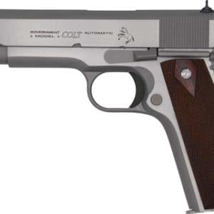 COLT GOVERNMENT 1911 45ACP 5" - 7RD STAINLESS ROSEWOOD