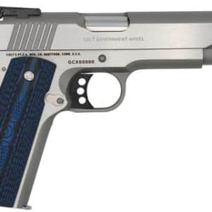 COLT GOLD CUP LITE 38 SUPER 5" - 8RD STAINLESS BLUE G10 GRIPS