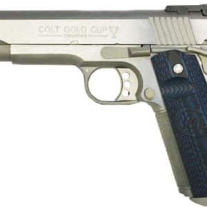 COLT GOLD CUP TROPHY 38 SUPER - 5" 9RD STAINLESS BLUE G10 GRIP