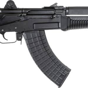 AK-style assault rifle with a curved magazine, pistol grip, and ribbed fore-end