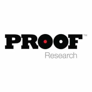 Proof Research logo: bold black PROOF with a red dot in the O and light gray 'Research' beneath.