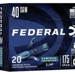 Federal  Syntech Defense Handgun Ammunition .40 S&W SJHP1050 fps 20/ct