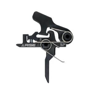 Black bicycle rear derailleur with two pulleys and chain, product shot on white background.