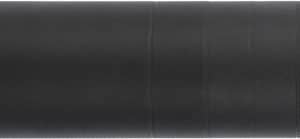 Black matte cylindrical tube with shallow grooves along its length.