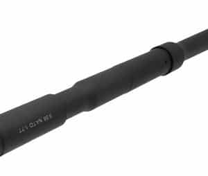 Black cylindrical extension tube with threaded ends on both sides; appears to be a modular connection piece used to join components.