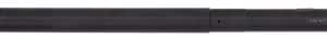 Black monopod for camera gear, extended shaft with mounting foot on the left end.