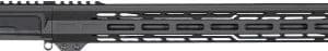 Black semi-automatic rifle with an extended ventilated handguard and Picatinny rail system, shown in side profile.