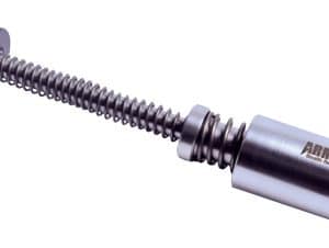 Silver cylindrical hand tool with a long coiled spring and black end cap, labeled ARMASPEC.