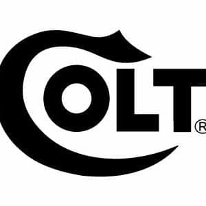 Colt logo: bold black word COLT with a curved C wrapping around the O on a white background (trademark symbol).
