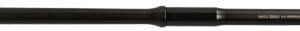 Black hair curling wand with a tapered barrel and a gold band near the handle.