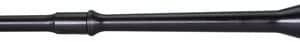 Long black rifle barrel with a wide muzzle on one end.