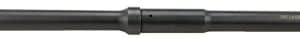 Long black rifle suppressor attached to a barrel side view