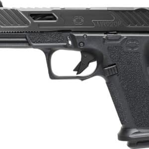 MR920P semi-automatic pistol with black polymer frame, textured grip, and serrated slide.