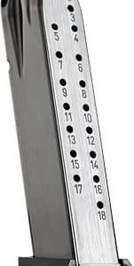 Punch-down tool with a numbered blade selector (1–18) for terminating cables on a telecom/network block.