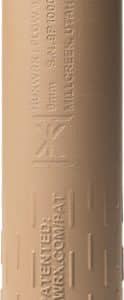 Beige cylindrical plastic component with ridges and a dark base, possibly a disposable medical or lab cartridge.