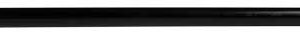 Long black cylindrical rod with a widened flange on the left and a capped end on the right.