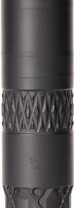 Black camera lens with textured grip and multiple rings for zoom and focus, viewed from the side