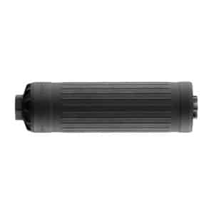 Gray, ribbed cylindrical grip/tool with end caps, likely a hand grip or adapter component.
