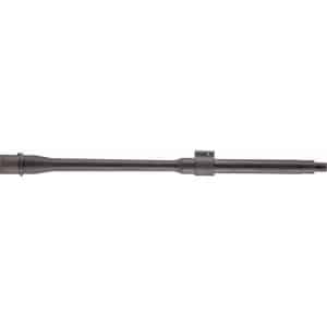 Long cylindrical metal shaft with a mounting collar near the center and a threaded end on the right side