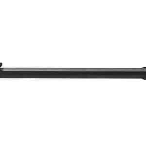 Wall-mounted black metal lever with a long straight rod extending to the right