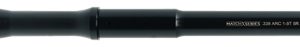 Portable black bicycle pump with a cream-colored nozzle at the left end for inflating bike tires or similar inflatables.