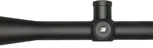Black rifle scope with elevation turret and eyepiece, brand Sightron visible on the body.