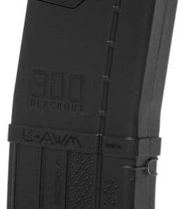 Rifle magazine loaded with a cartridge at the top, labeled '300 Blackout' on the body.