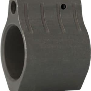 Gray clamp with a circular bore and two small mounting screws at the base, used to secure a cylindrical component; likely a tube/mounting accessory.