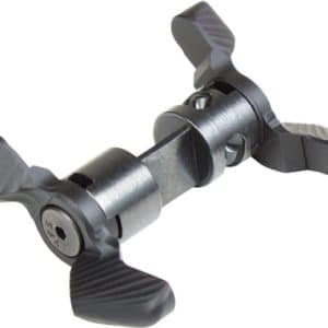 Three-wing tripod quick-release clamp with a central screw, used to secure a camera plate to a tripod.