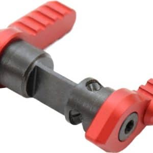 Mini dual-end clamp with red ribbed handles on each side.