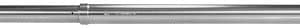 Long metal rod with smooth cylindrical shaft and a slightly thicker center section/end fittings at both ends