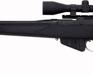 Black bolt-action rifle with a scope mounted on top, shown in profile, with an ATI Advanced Technology logo in the lower left.