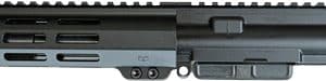 Black modular rifle handguard with vented rails and bottom accessory rail (tactical firearm component).
