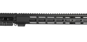 AR-15 style upper receiver with a long free-floating handguard and Picatinny top rail.