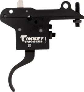 Black trigger assembly with curved trigger and mounting screws, labeled 'Tunney Triggers'.