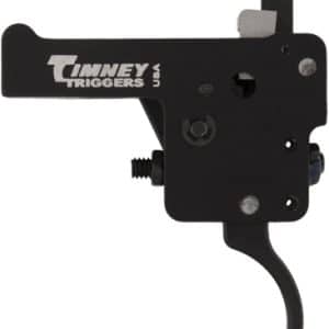 Timney Triggers firearm trigger mechanism in black with adjustment screws visible.