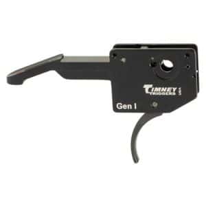 Black Timney Triggers Gen I firearm trigger assembly with curved trigger lever