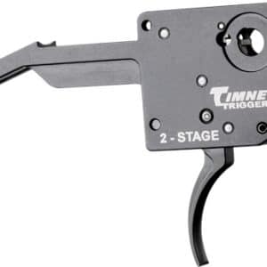 Timney Triggers two-stage firearm trigger assembly with lever and mounting plate labeled 2-Stage