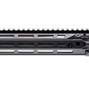 AR-style upper receiver with long RIS rail and muzzle device, shown in side profile