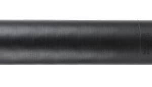 Long black bicycle bottom-bracket tool with a multi-slot left end and a hex right end.