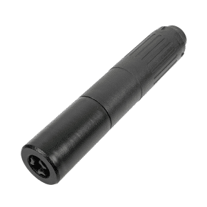 Cylindrical black screwdriver bit holder with a Torx bit end, showing a detachable cap for quick bit changes