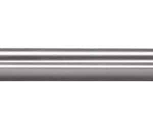 Long stainless steel precision rod with stepped shoulder and threaded end, a machine tool accessory.