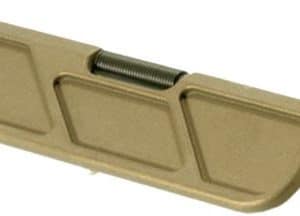 Tan plastic hand lever with a central spring and metal shafts at both ends.