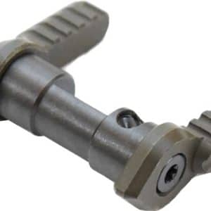 Metal fastener with two wing-like clamps at each end connected by a short shaft (mechanical clamp)