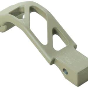 Beige-colored structural bracket with curved arms and hollow cutouts, featuring a mounting hole at the base.