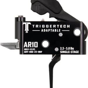 TriggerTech AR10 adjustable rifle trigger, black, 2.5–5.0 lb single-stage.