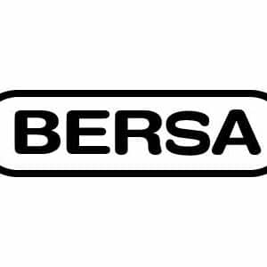BERSA logo inside a rounded black oval capsule, wordmark in bold letters